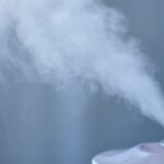 加湿器を炊いている様子